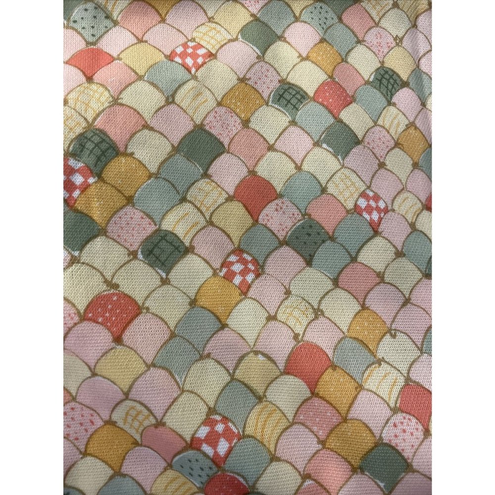 pastel mermaid Tail scale fabric 78x62” yellow